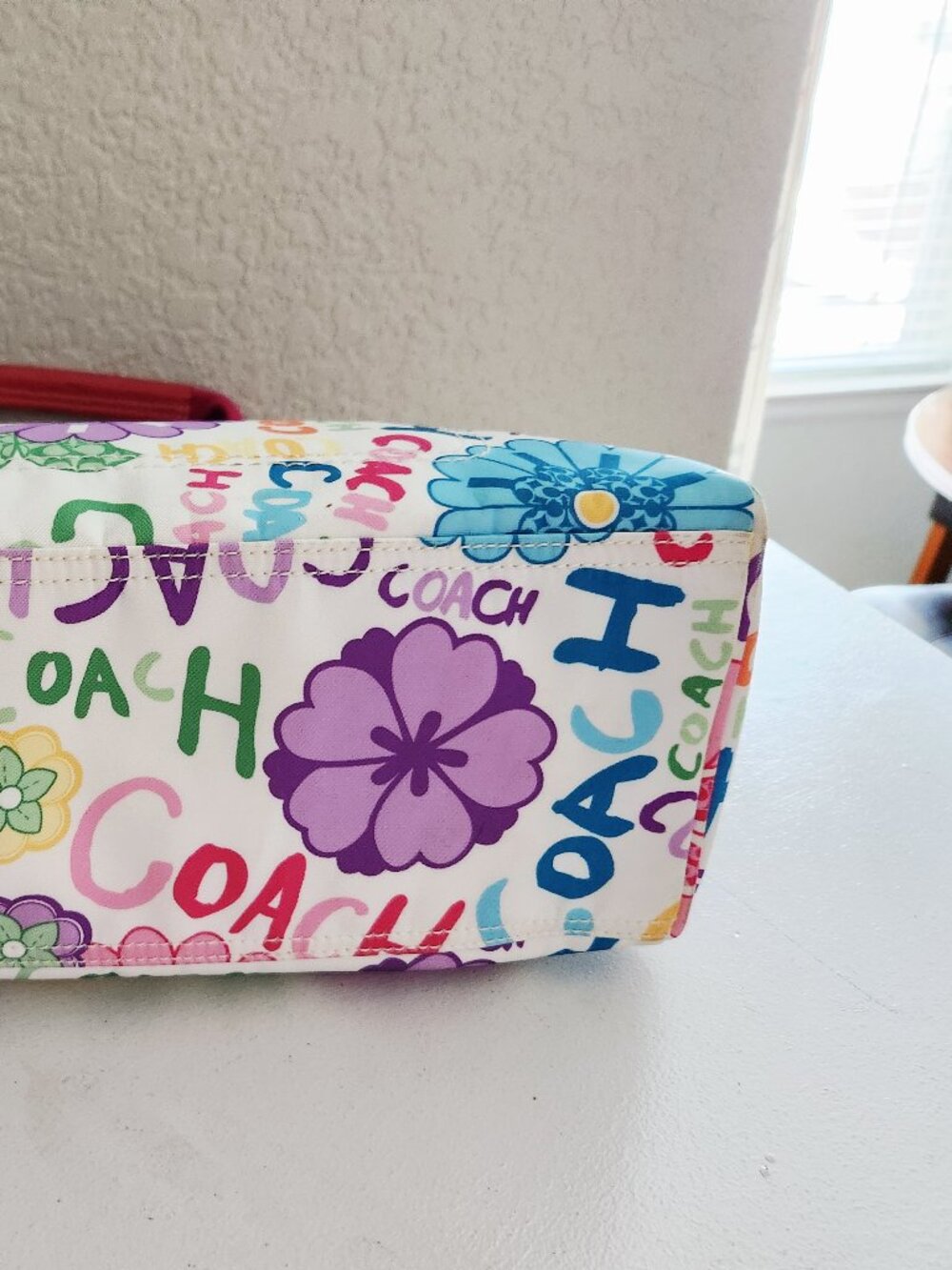 Vintage Coach Daisy Multi Color Floral Satchel Purse - Picture 8 of 15